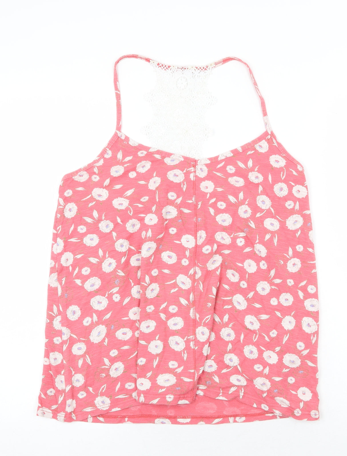 NEXT Womens Pink Geometric 100% Cotton Basic Tank Size 12 Halter