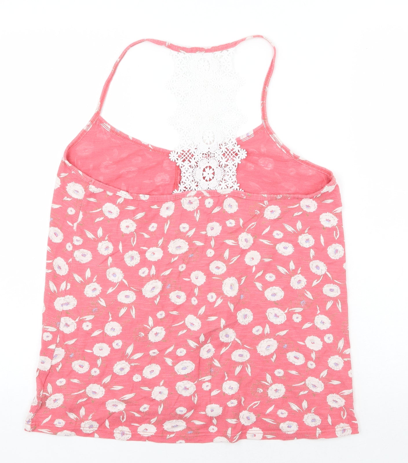 NEXT Womens Pink Geometric 100% Cotton Basic Tank Size 12 Halter