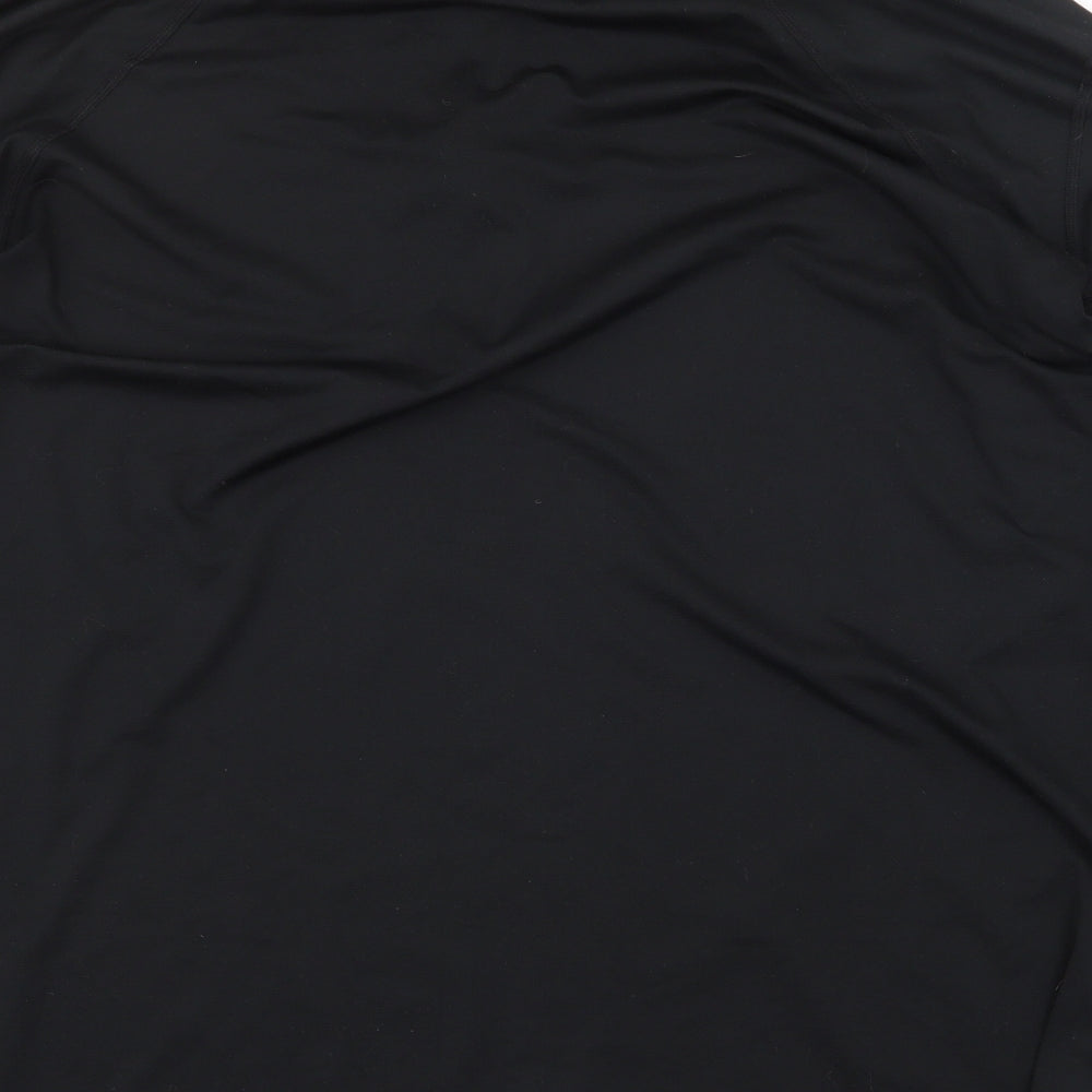 Nike Mens Black Polyester Pullover Casual Size 2XL Mock Neck Zip