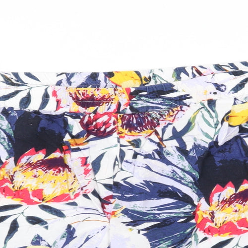 Pretty Secrets Womens Multicoloured Floral Viscose Hot Pants Shorts Size 20 Regular Pull On