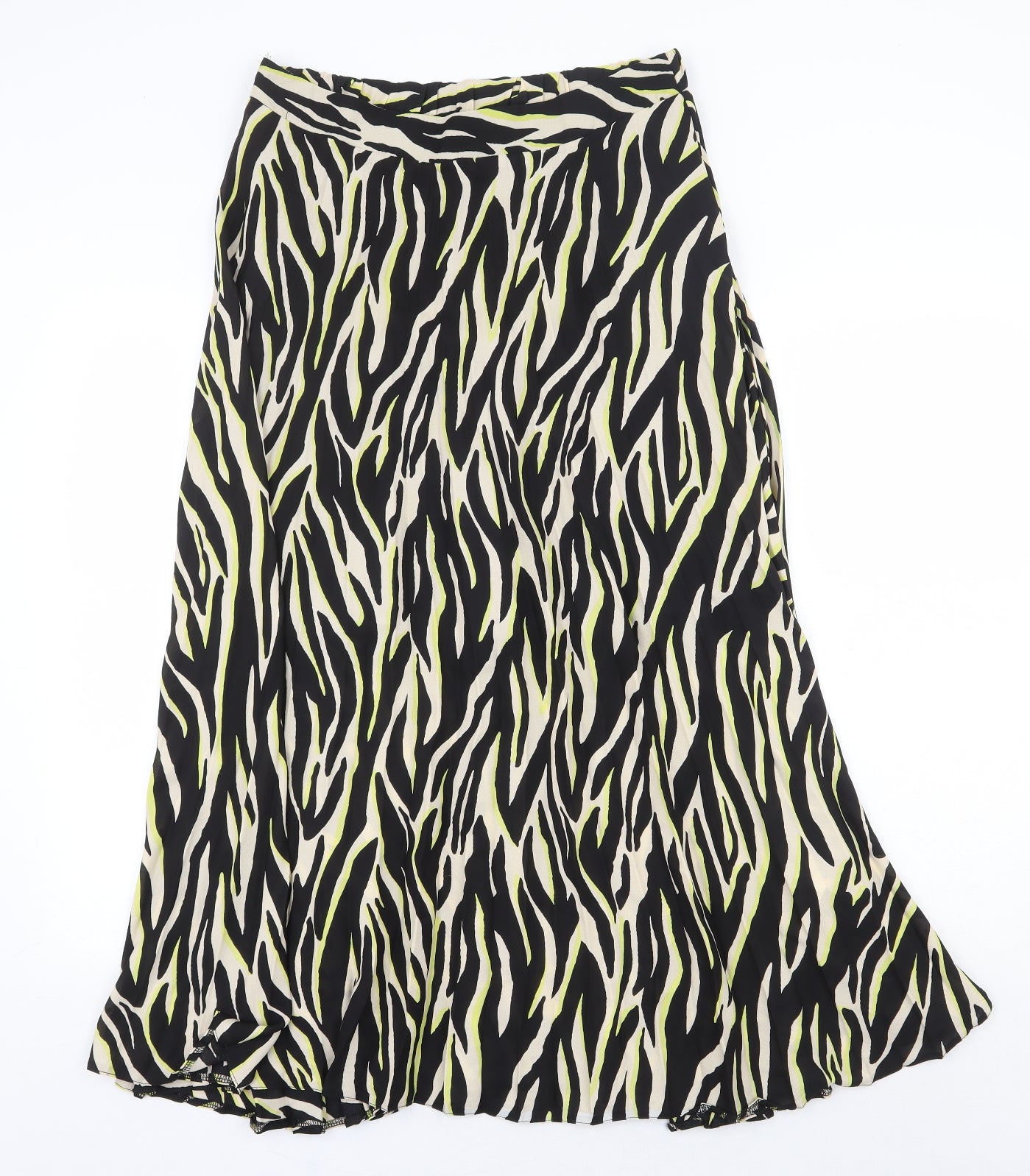New Look Womens Multicoloured Animal Print Polyester Swing Skirt Size 14 - Tiger Pattern