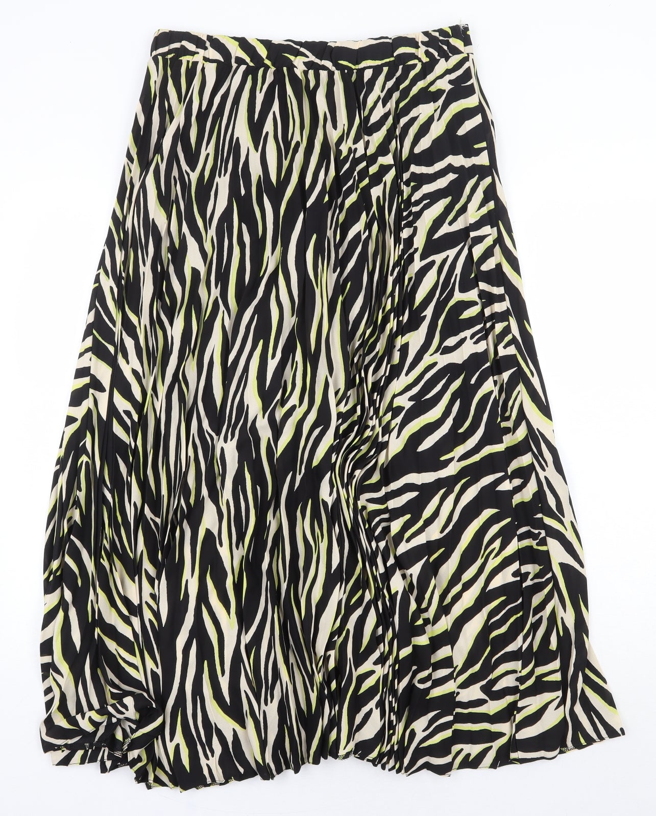 New Look Womens Multicoloured Animal Print Polyester Swing Skirt Size 14 - Tiger Pattern