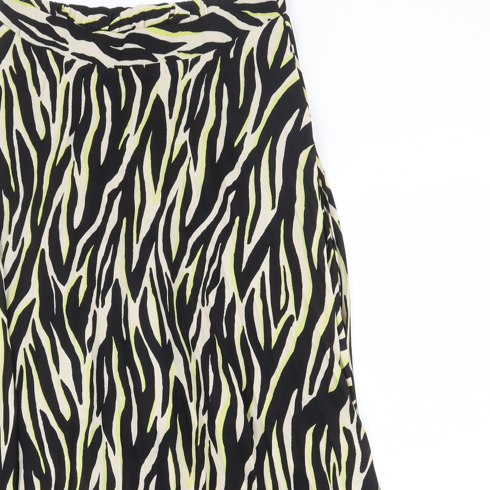 New Look Womens Multicoloured Animal Print Polyester Swing Skirt Size 14 - Tiger Pattern