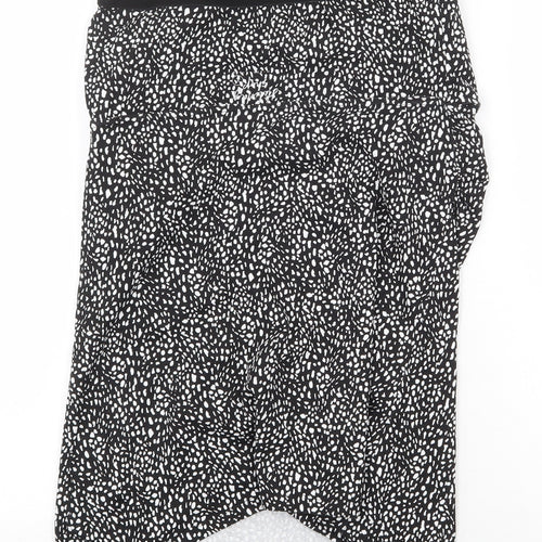 Preworn Womens Black Geometric Cotton Straight & Pencil Skirt Size L