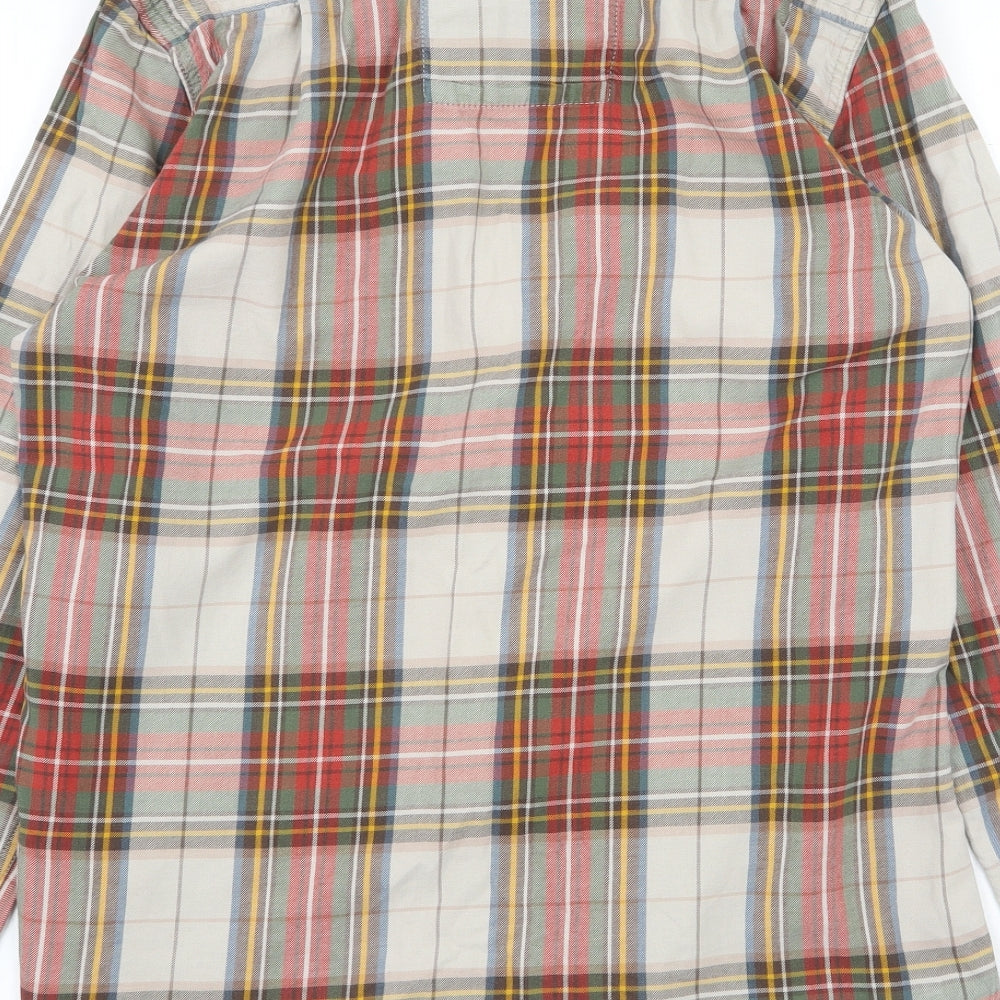 Superdry Mens Multicoloured Plaid Cotton Button-Up Size L Collared Button