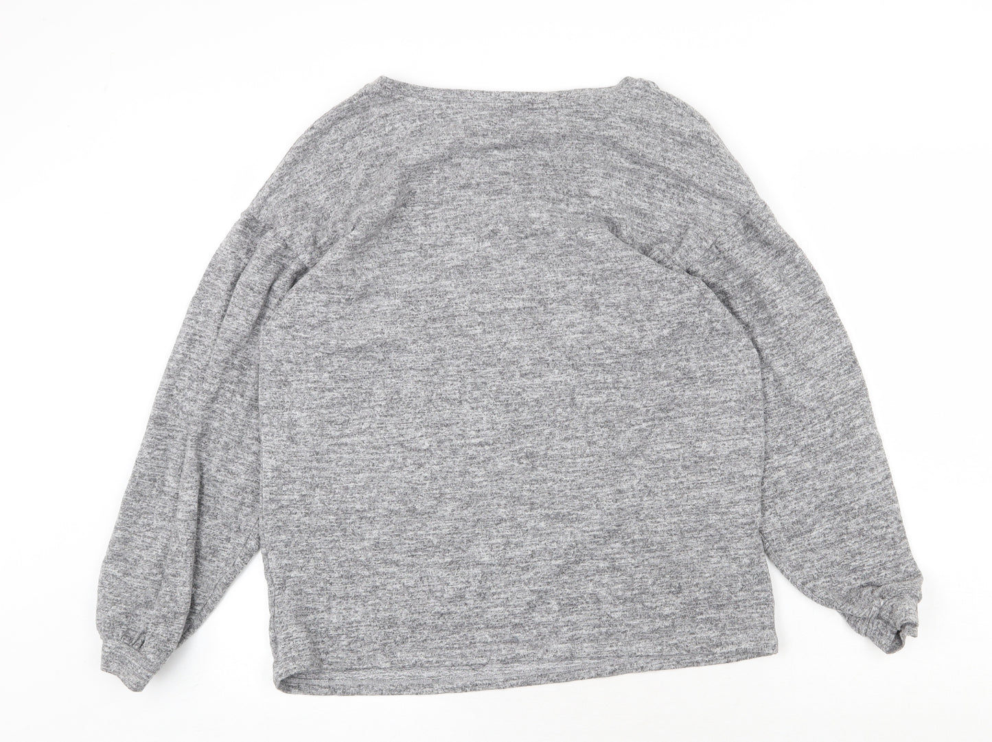 F&F Womens Grey Boat Neck Viscose Pullover Jumper Size 12 - Weekend, Paris