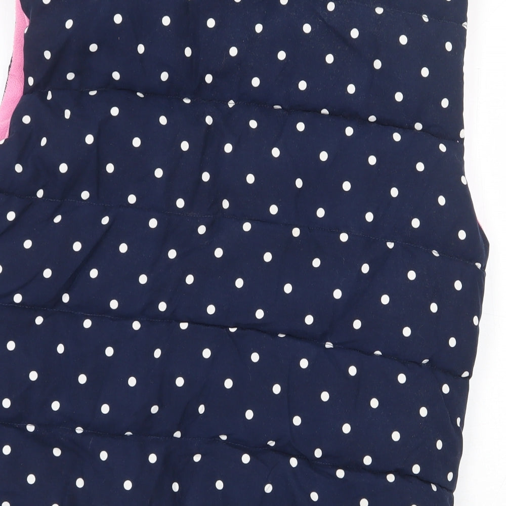 Rydale Womens Blue Polka Dot Gilet Jacket Size M Zip
