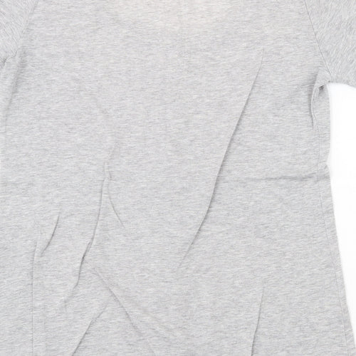 QuickSilver Womens Grey Cotton Basic T-Shirt Size M Scoop Neck
