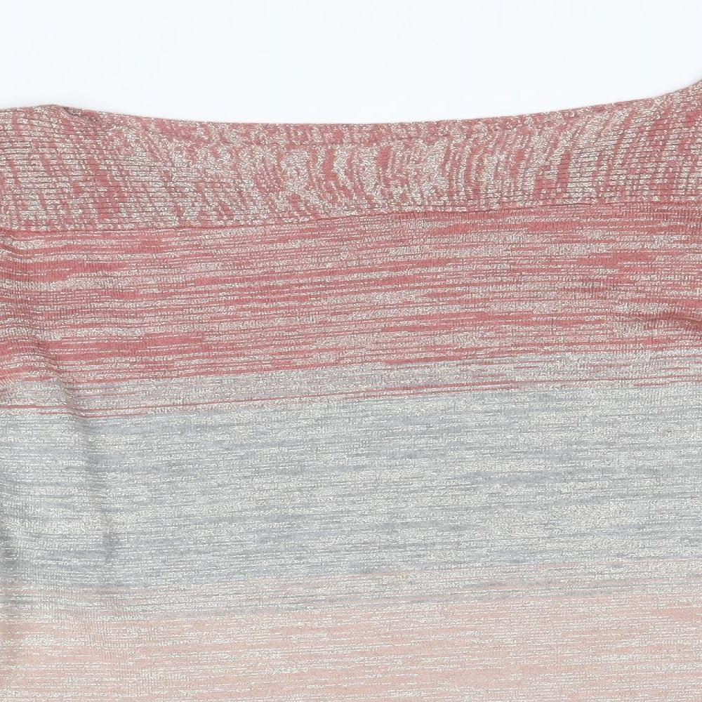NEXT Womens Multicoloured Boat Neck Striped Cotton Pullover Jumper Size 12