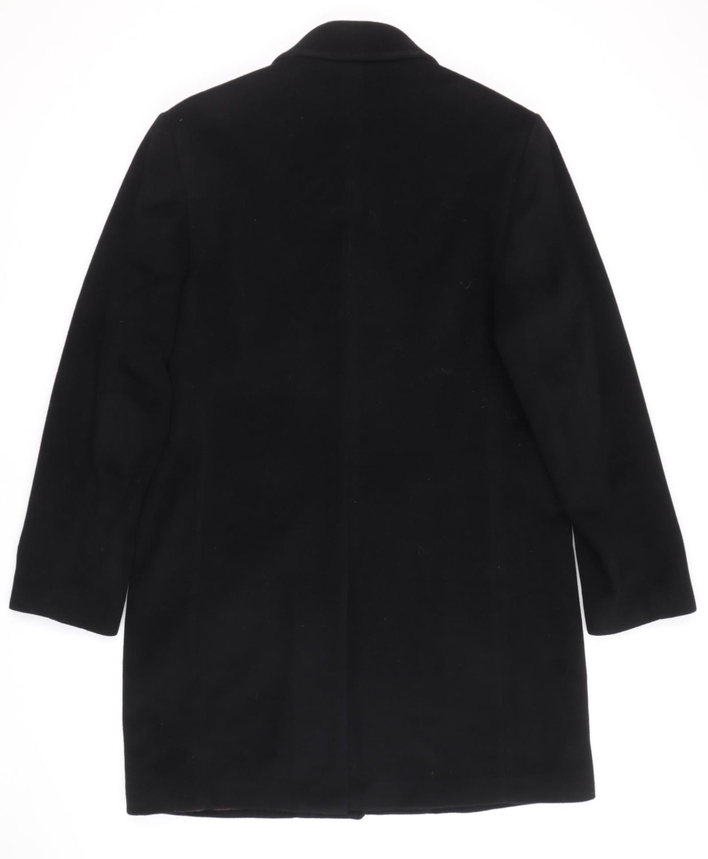 Marks and Spencer Mens Black Trench Coat Coat Size L Button