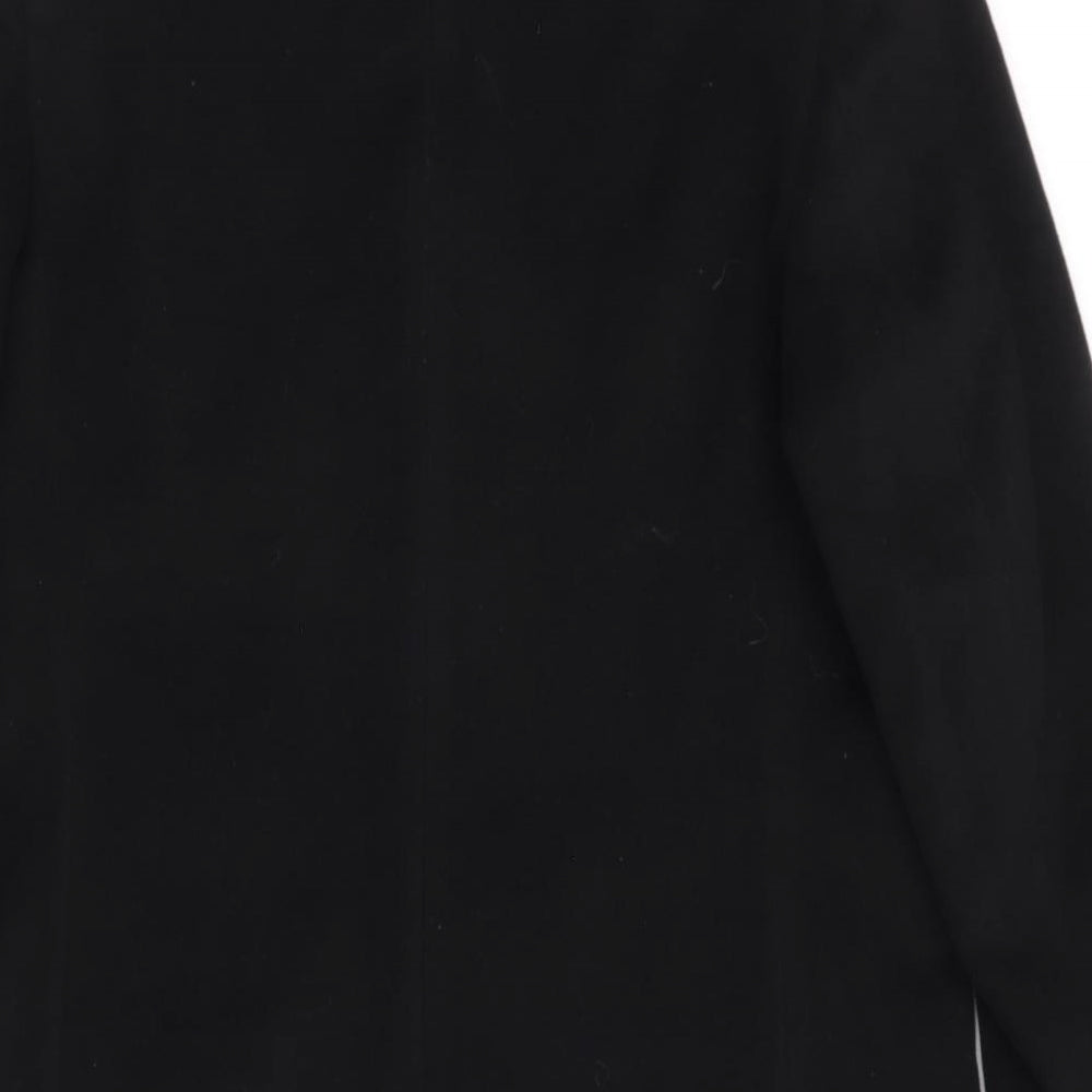 Marks and Spencer Mens Black Trench Coat Coat Size L Button