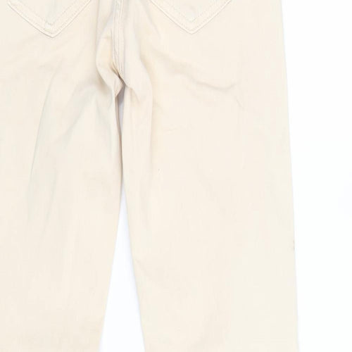 Zara Womens Beige Cotton Skinny Jeans Size 30 Regular Zip