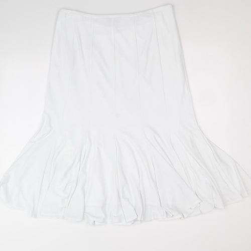 Joseph Ribkoff Womens White Polyester Trumpet Skirt Size 16