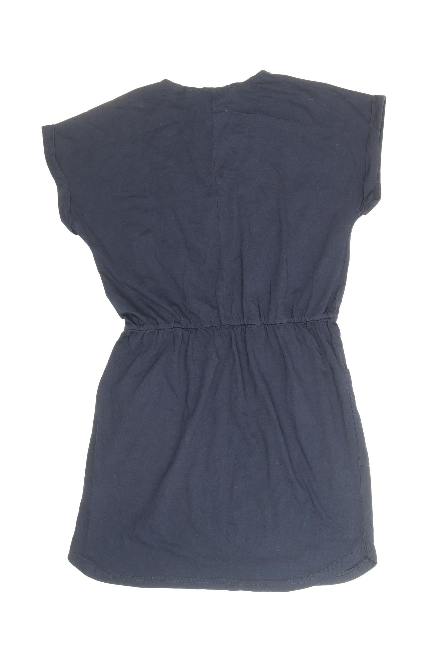 Baand Angels Womens Blue 100% Cotton Mini Size 14 V-Neck Pullover