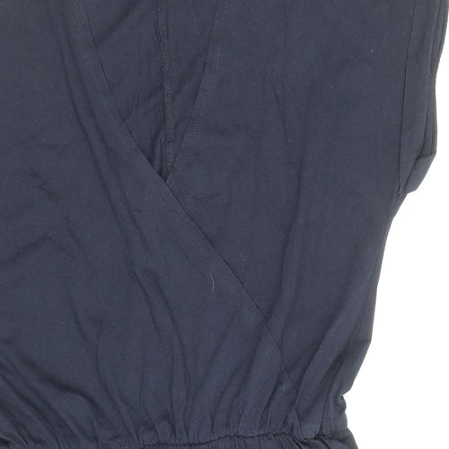 Baand Angels Womens Blue 100% Cotton Mini Size 14 V-Neck Pullover