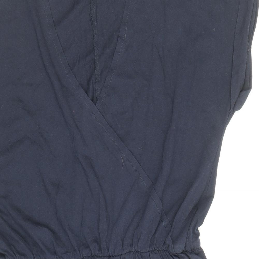 Baand Angels Womens Blue 100% Cotton Mini Size 14 V-Neck Pullover