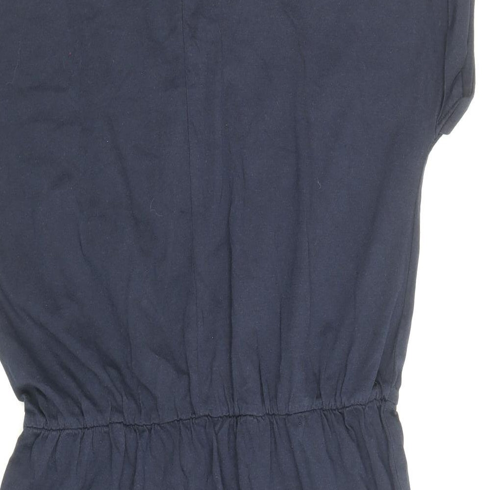 Baand Angels Womens Blue 100% Cotton Mini Size 14 V-Neck Pullover