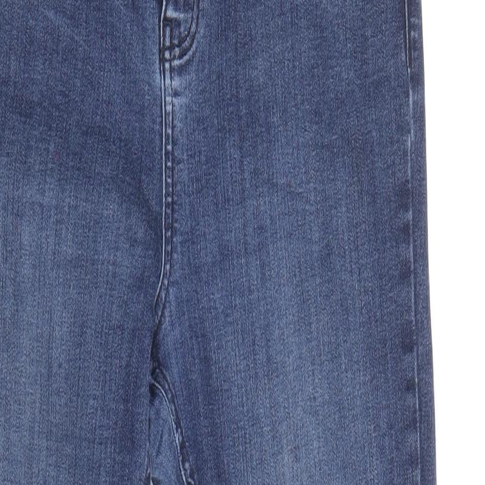 Dorothy Perkins Womens Blue Cotton Skinny Jeans Size 14 Regular Zip