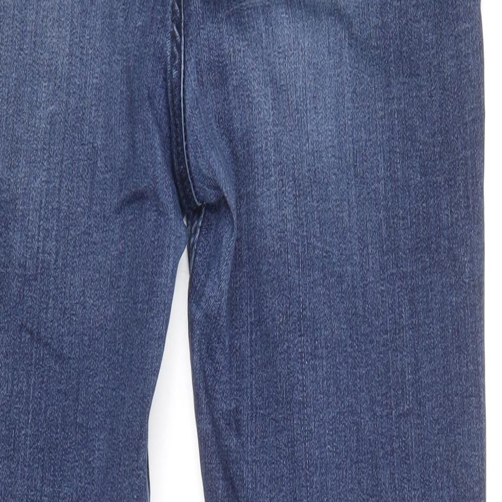 Dorothy Perkins Womens Blue Cotton Skinny Jeans Size 14 Regular Zip