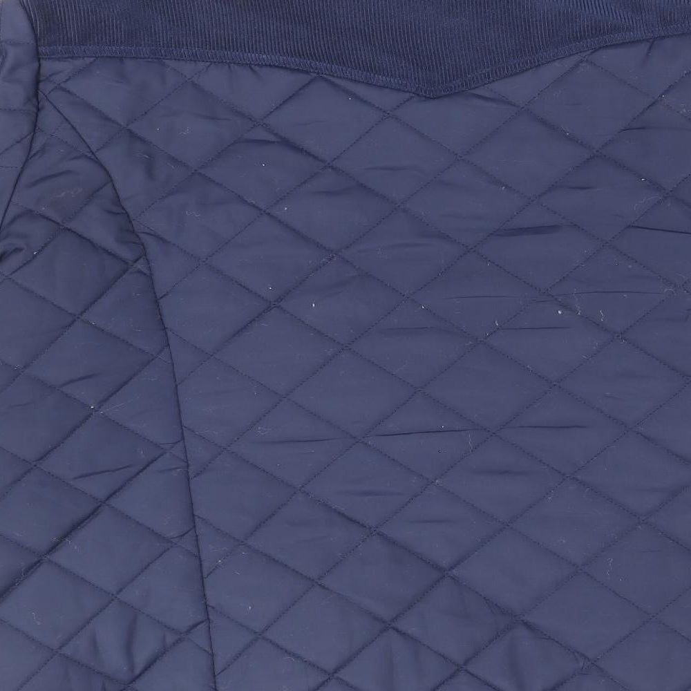 David Barry Womens Blue Quilted Jacket Size 18 Zip