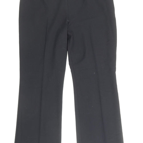 Marks and Spencer Womens Blue Polyester Dress Pants Trousers Size 14 Regular Zip