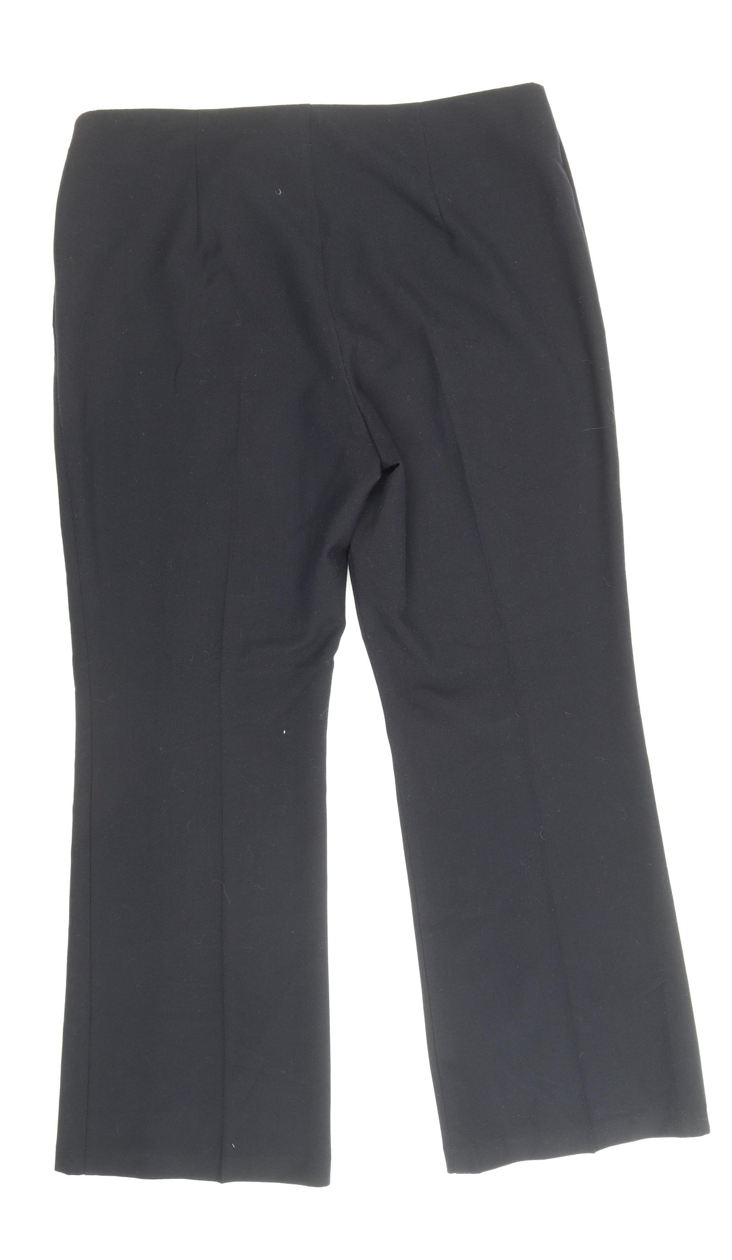 Marks and Spencer Womens Blue Polyester Dress Pants Trousers Size 14 Regular Zip