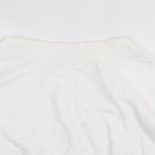 Boohoo Womens White 100% Cotton Pullover Sweatshirt Size 6 Pullover