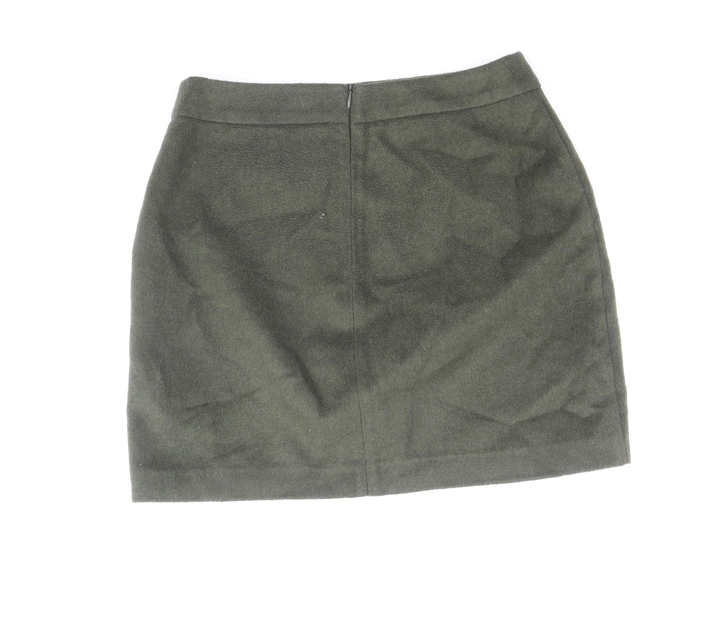 George Womens Green Polyester Mini Skirt Size 10 Zip