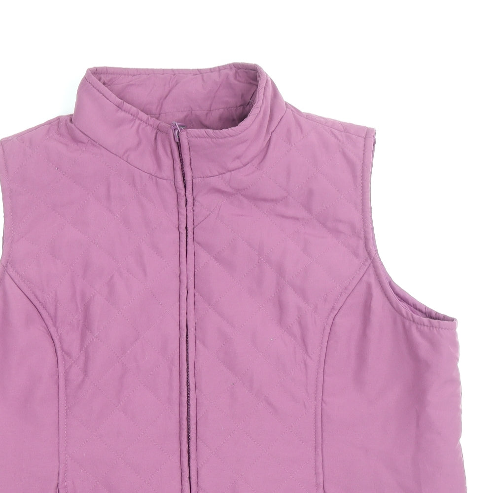 EWM Womens Purple Gilet Jacket Size 14 Zip