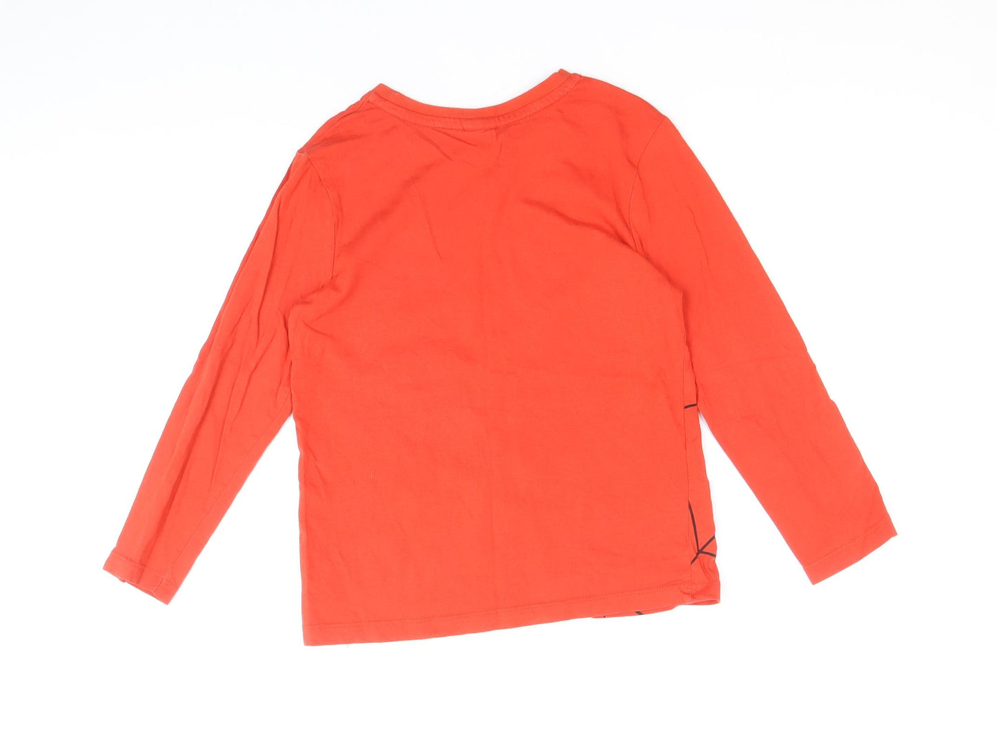 George Boys Red 100% Cotton Basic T-Shirt Size 6-7 Years Round Neck Pullover - Spiderman