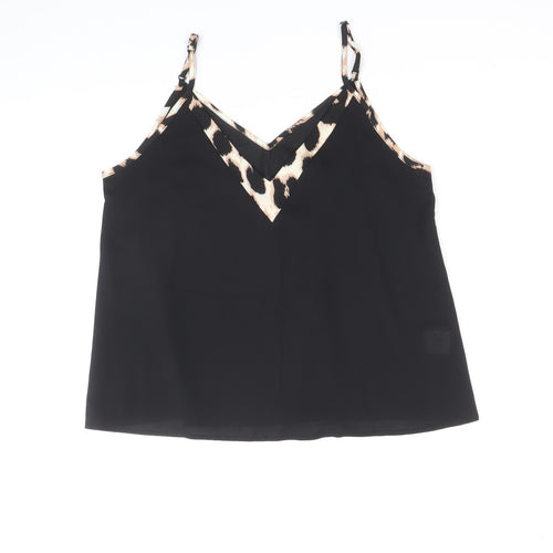 SheIn Womens Black Polyester Camisole Blouse Size S V-Neck