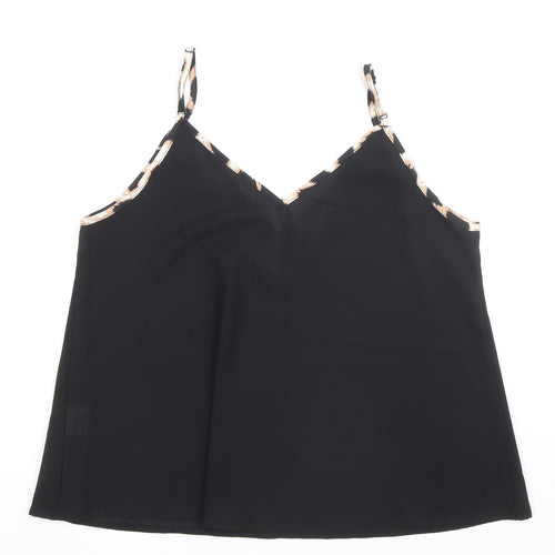 SheIn Womens Black Polyester Camisole Blouse Size S V-Neck