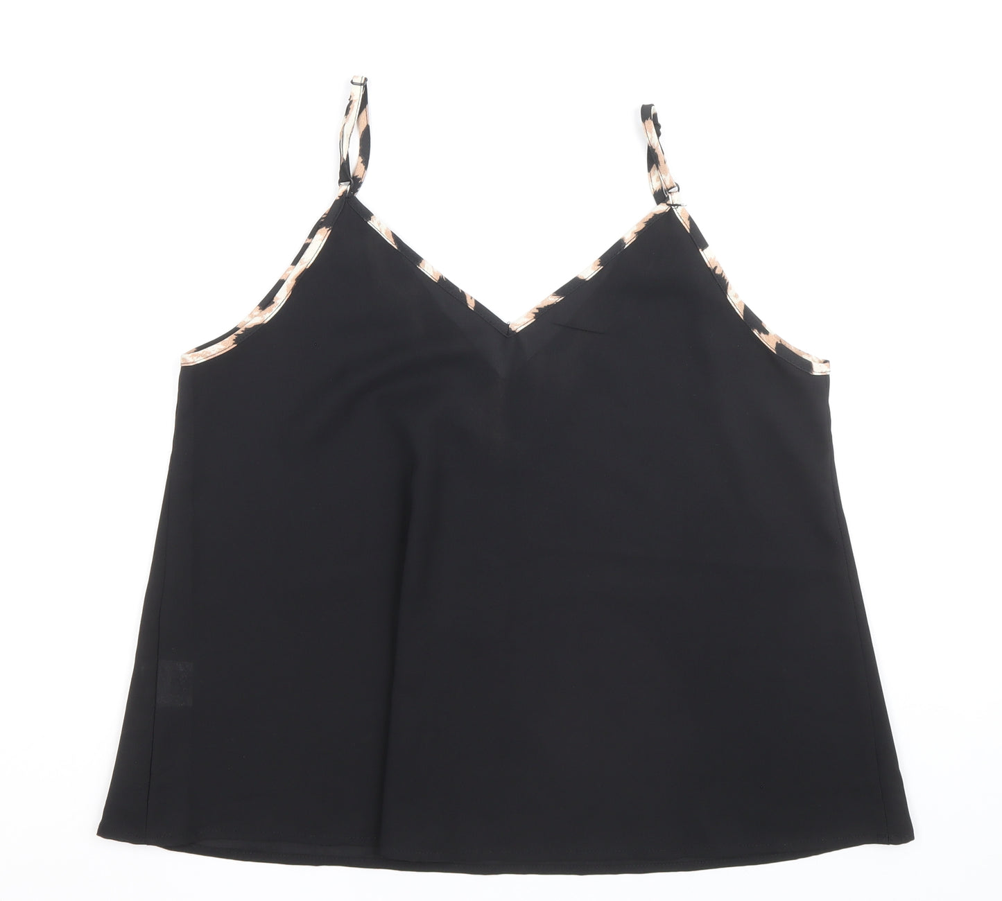 SheIn Womens Black Polyester Camisole Blouse Size S V-Neck