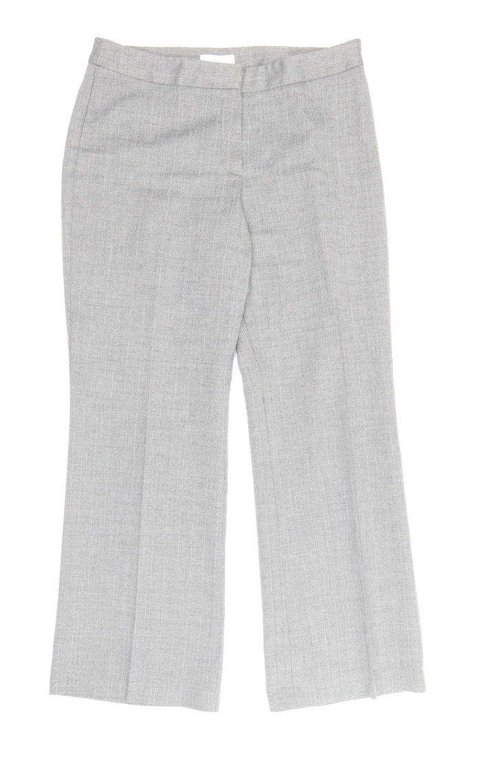 Marks and Spencer Womens Grey Polyester Trousers Size 14 Regular Zip