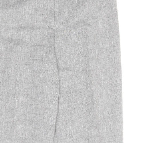 Marks and Spencer Womens Grey Polyester Trousers Size 14 Regular Zip
