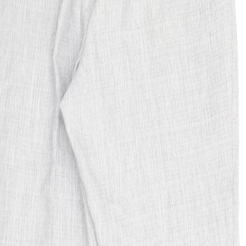 Marks and Spencer Womens Grey Polyester Trousers Size 14 Regular