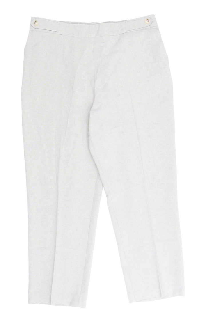 BHS Womens Beige Polyester Trousers Size 14 Regular