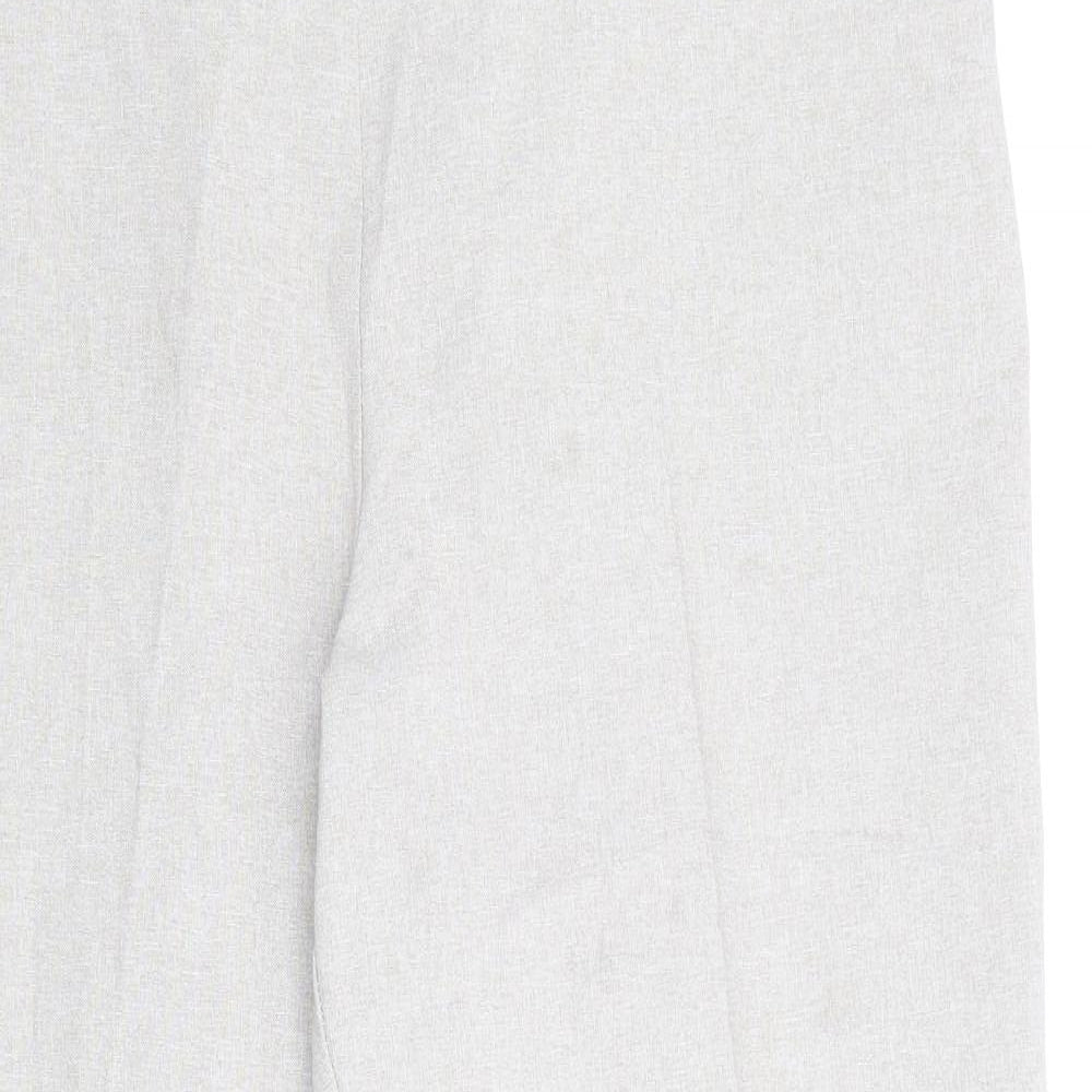 BHS Womens Beige Polyester Trousers Size 14 Regular