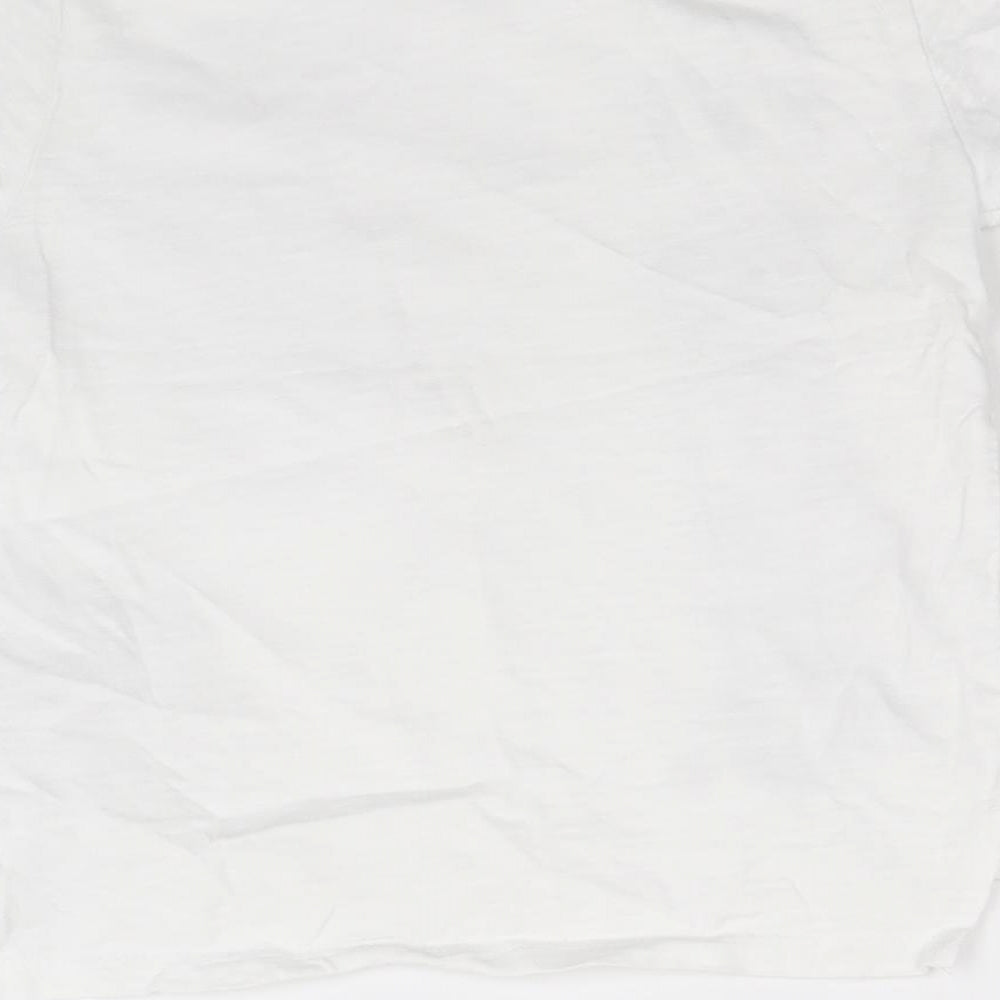 Primark Boys White 100% Cotton Basic T-Shirt Size 3-4 Years Round Neck Pullover - Legend