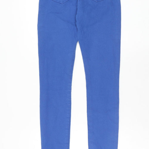 Denim & Co. Womens Blue Cotton Skinny Jeans Size 6 Regular Zip