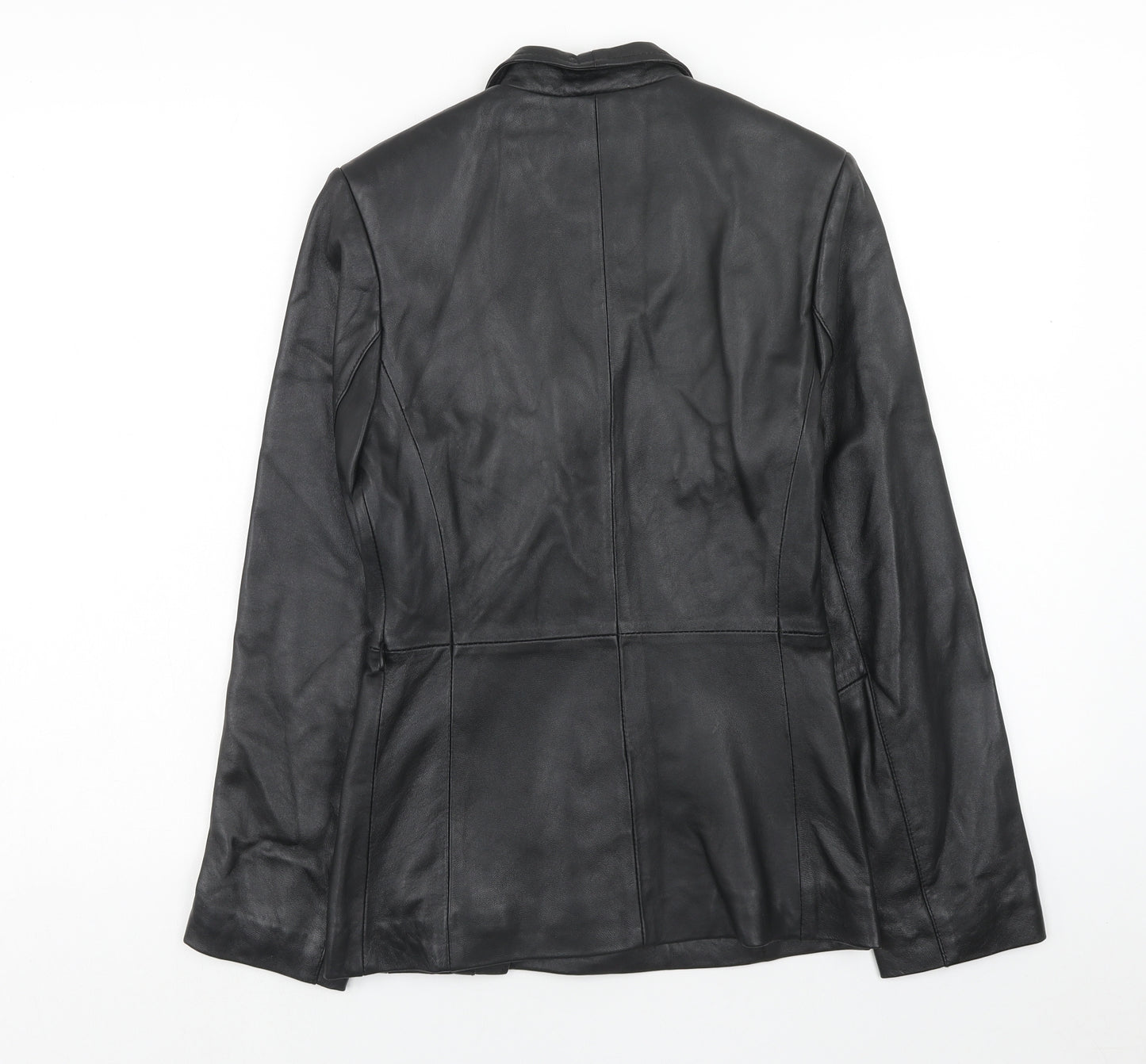 Tesatti Womens Black Biker Jacket Size S Zip