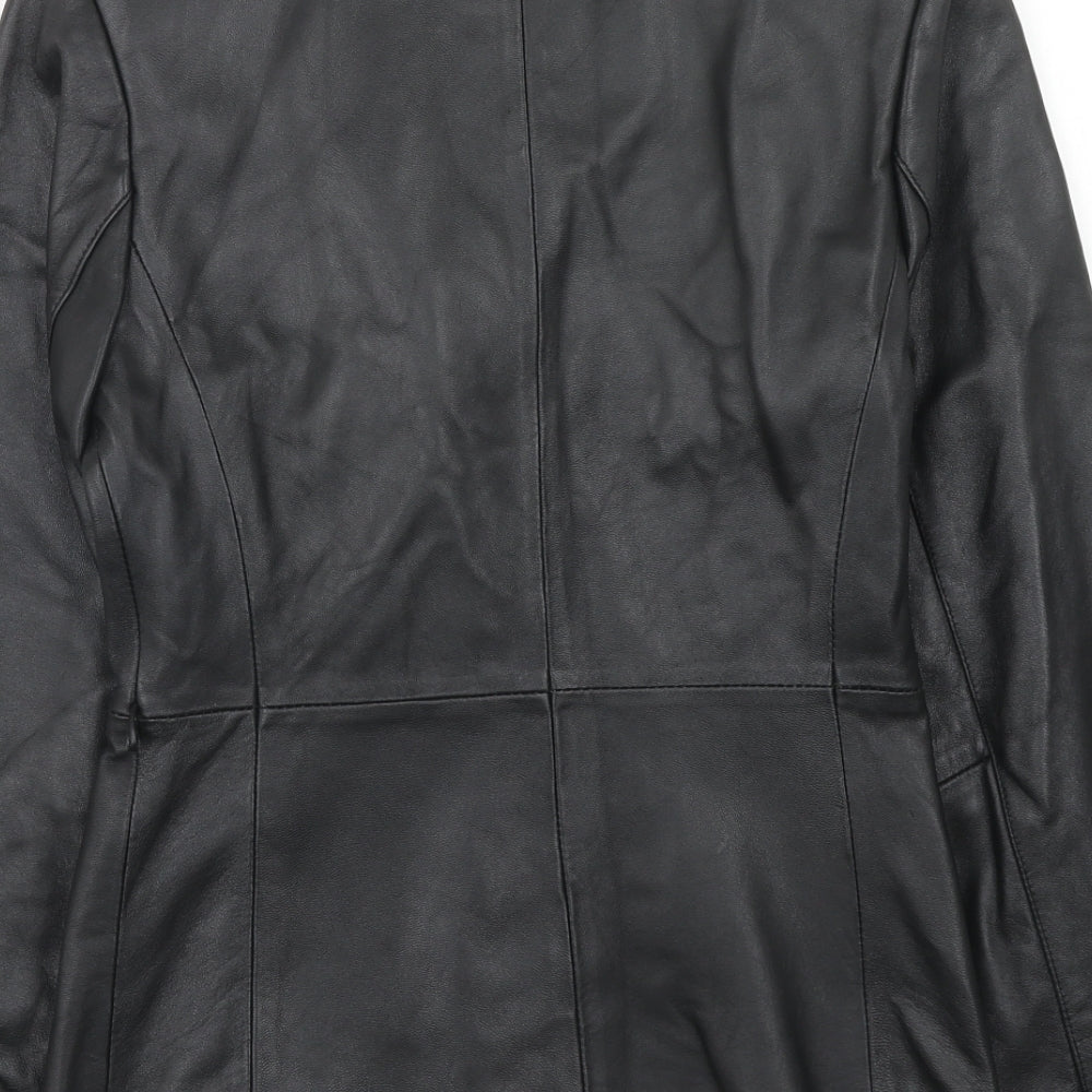 Tesatti Womens Black Biker Jacket Size S Zip