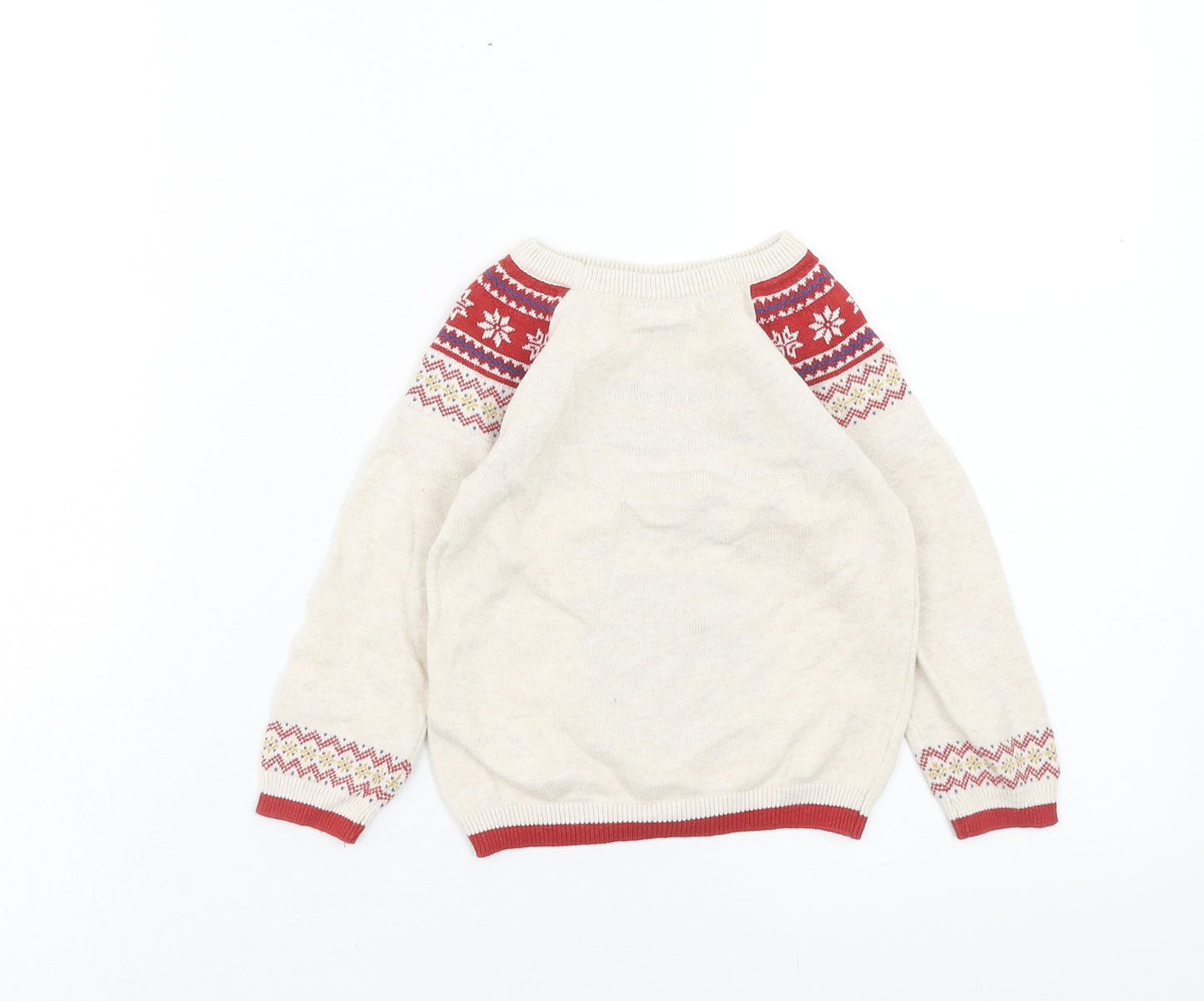 Primark Baby Beige Fair Isle Cotton Pullover Jumper Size 18-24 Months Pullover - Winnie The Poo