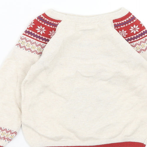 Primark Baby Beige Fair Isle Cotton Pullover Jumper Size 18-24 Months Pullover - Winnie The Poo