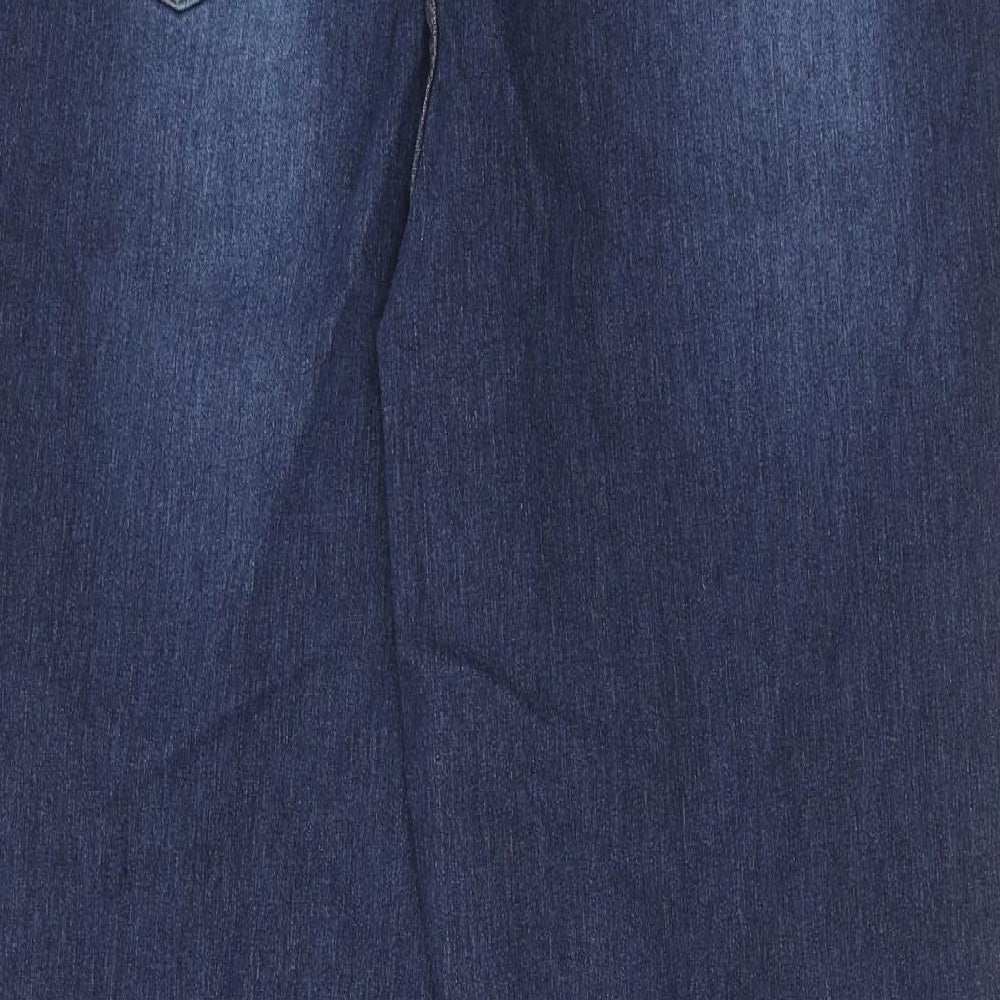 hsein Womens Blue Cotton Tapered Jeans Size 3XL Regular Drawstring