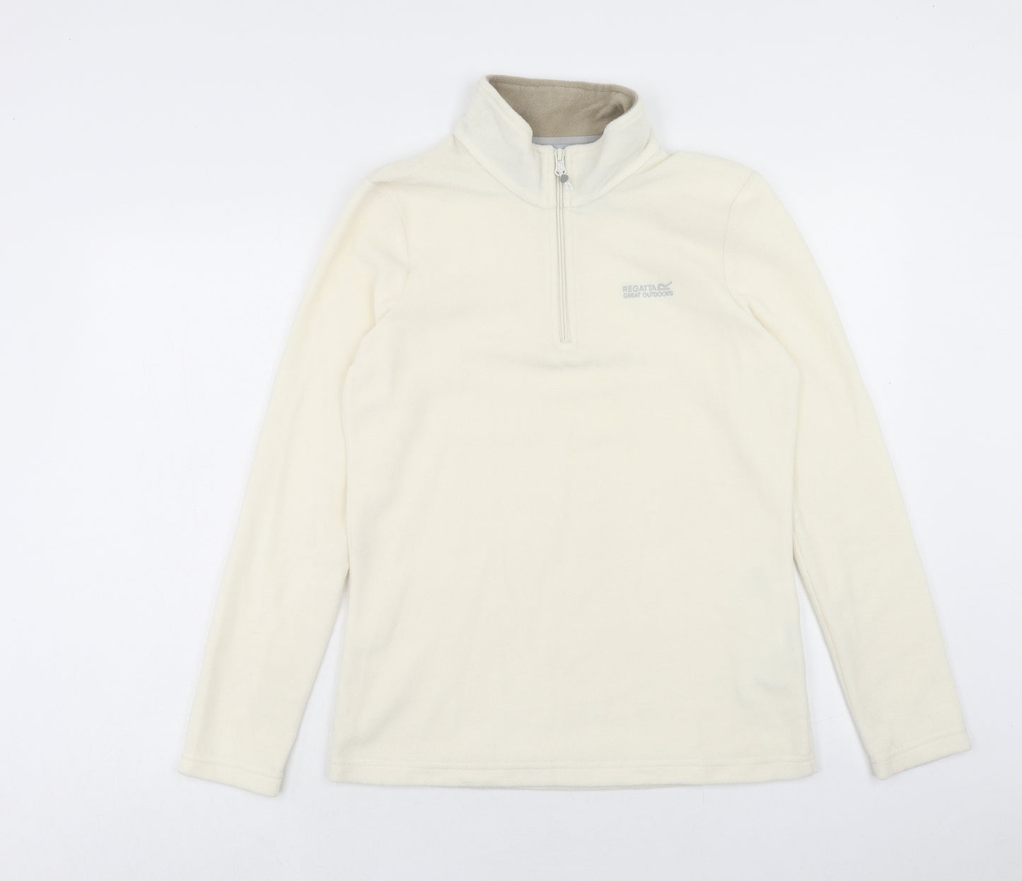 Regatta Womens Ivory Polyester Pullover Sweatshirt Size 10 Zip