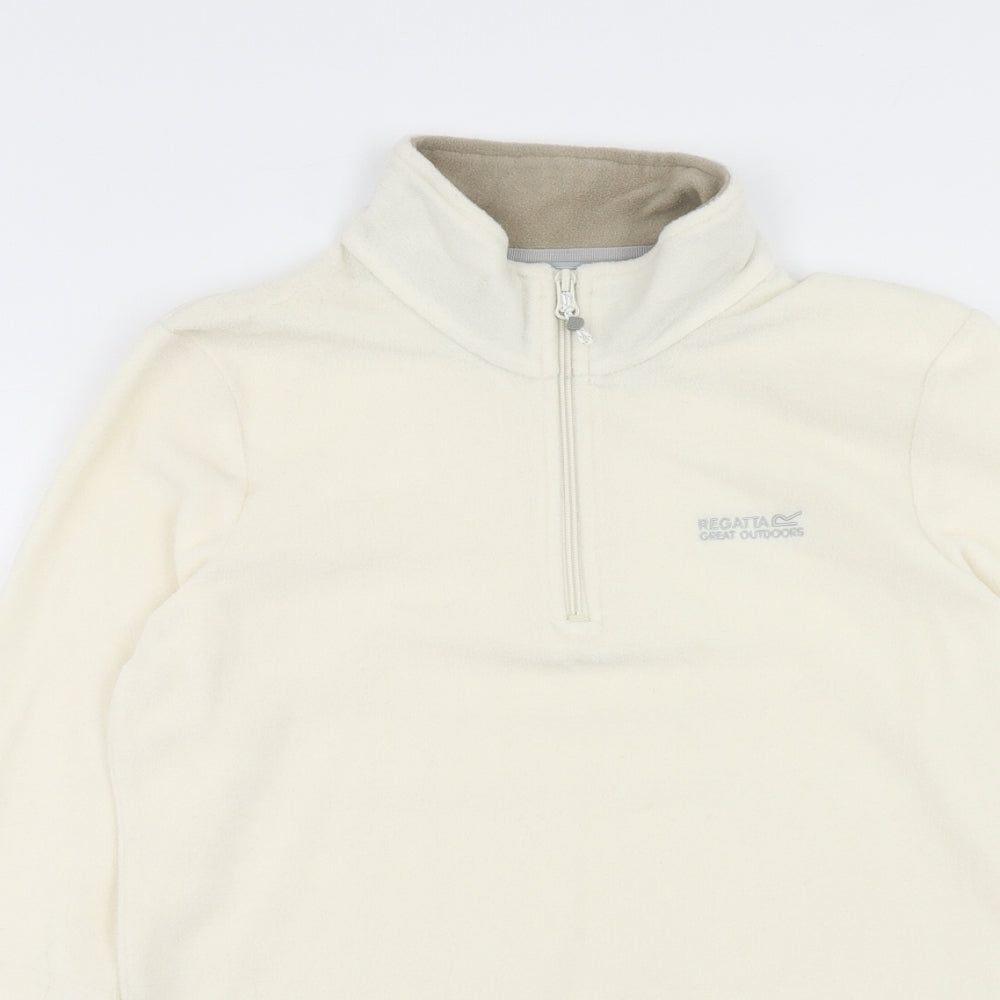 Regatta Womens Ivory Polyester Pullover Sweatshirt Size 10 Zip