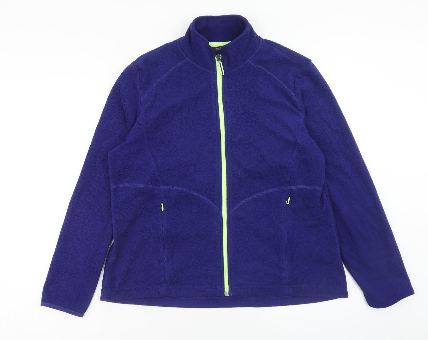 Marks and Spencer Womens Purple Jacket Size 16 Zip