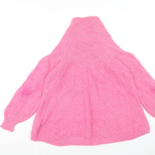 Gerard Darel Womens Pink High Neck Polyamide Pullover Jumper Size S