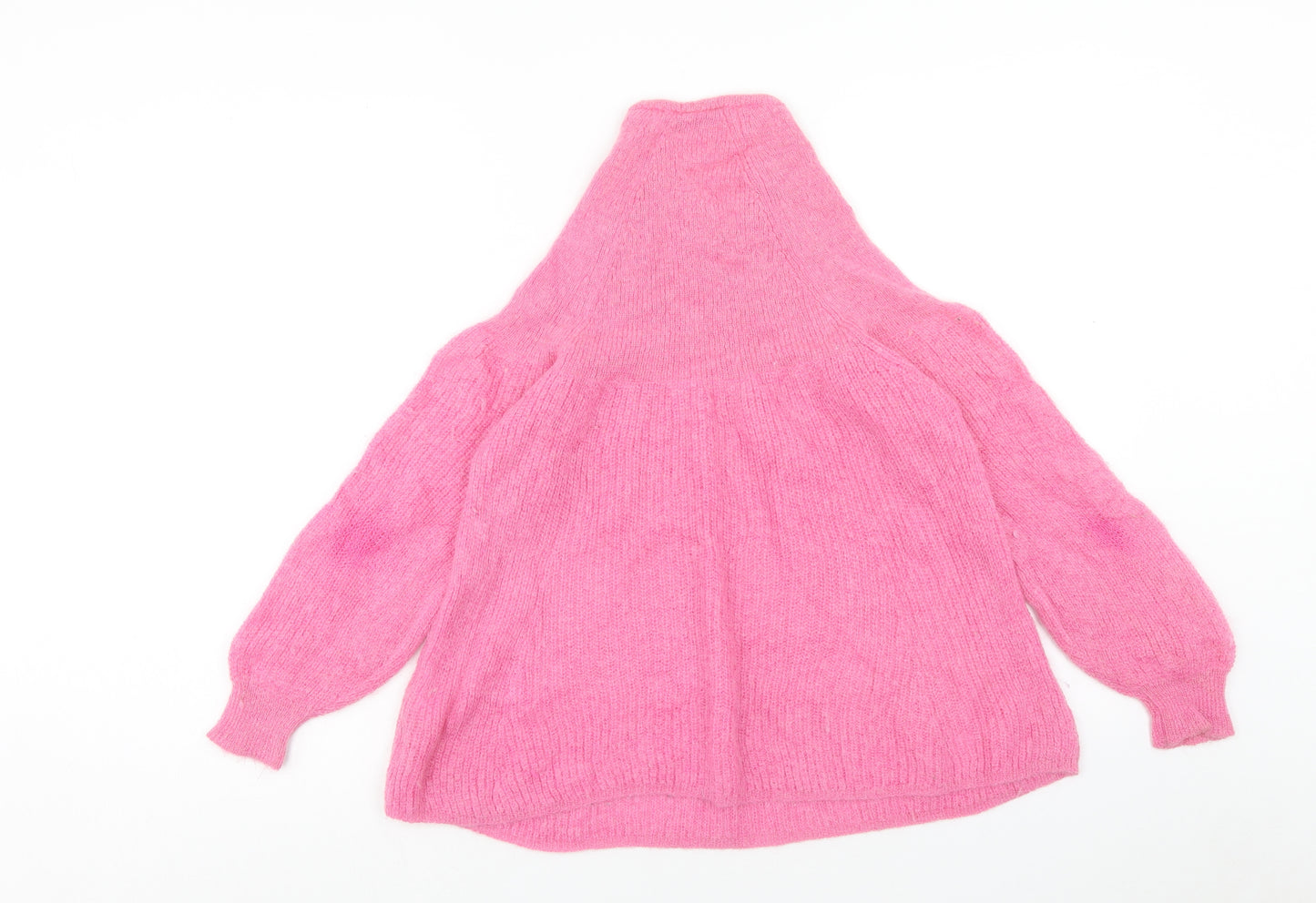 Gerard Darel Womens Pink High Neck Polyamide Pullover Jumper Size S